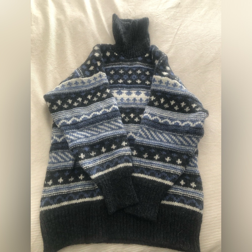 Heavyweight Wool Nordic Turtleneck Sweater Jumper from Scandia, made in Denmark